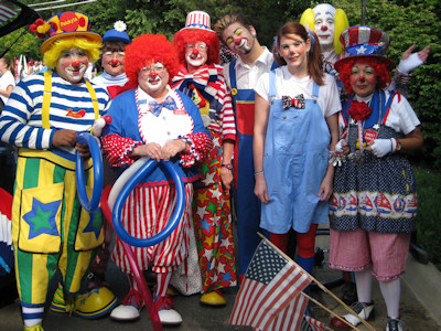 Sir Toony and Friends at the City of Fairfax Independence Day Parade 2009