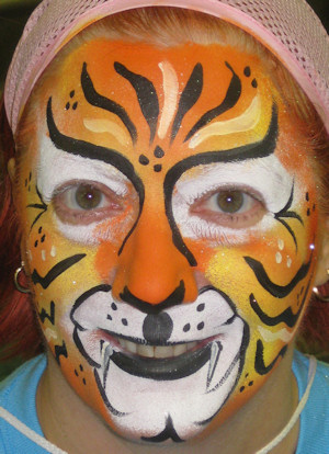 Tiger face painting