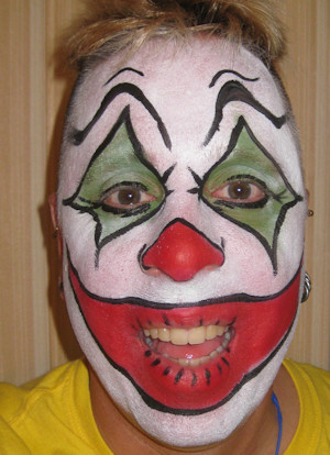 Jester face painting