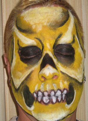 Skull face painting
