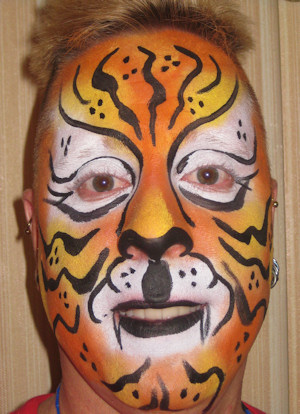 Tiger face painting